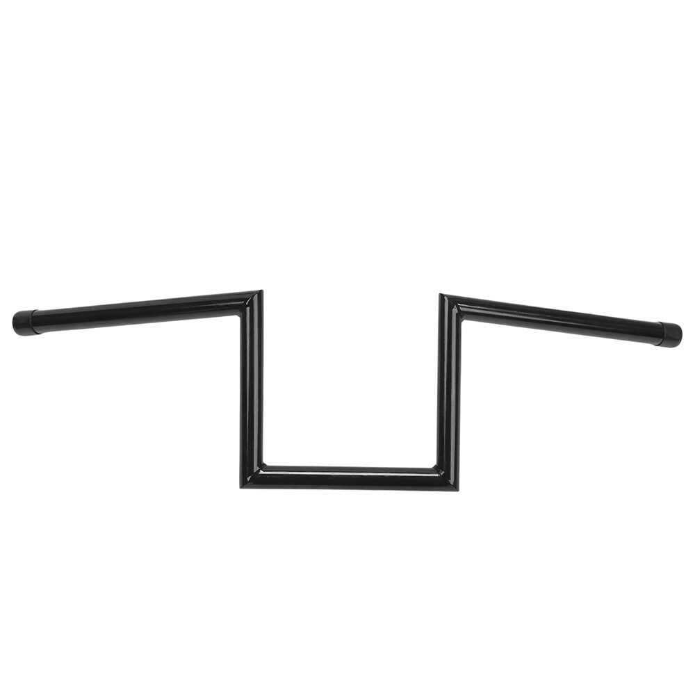 1 Inch Drag Z-Bar Handlebar For Harley - 8-10.5 Inch Rise, Chrome/Black, Universal Fit