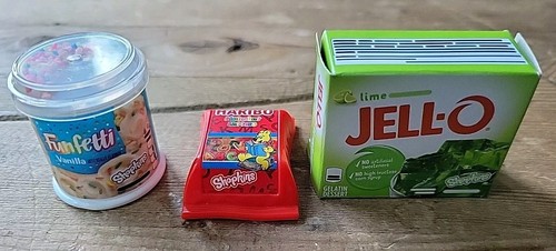 Lot 4 Shopkins ABC Funfetti vanilla Haribo Jell-o doll Toy foods - 第 1/1 張圖片