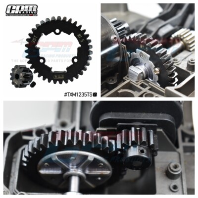 GPM Mid Carbon Motor Gear 12T & 35T for TRAXXAS 1/5 X-maxx 6S/8S XRT 1.5 modulus