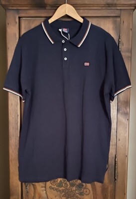 NWT Norway Nautical School 1963 Men s XXL S/S Navy Polo Shirt Contrast Details