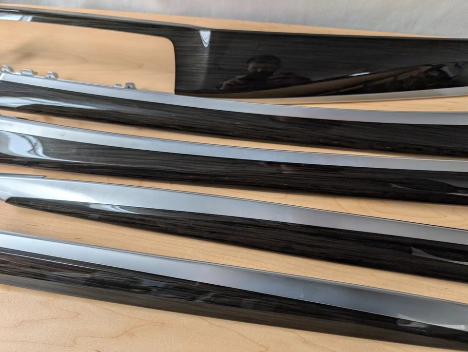 11-16 BMW F10 535 550 M5 528 painel de madeira antracite/porta acabamento conjunto de 6 fabricante de equipamento original novo - Imagem 4 de 4