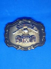 Vintage Harley Davidson Made in USA Eagle Est 1903 Brass Belt Buckle 1970's