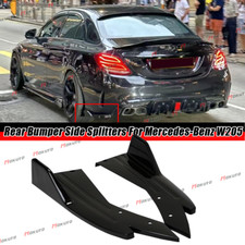 2PCS Glossy Black Rear Bumper Diffuser Splitter Canards for Mercedes Benz W205