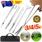 <!--F#f_0-->Aquarium Tool Kit Stainless Steel Aquatic Plant Tweezers Scissors Spatula Set AU<!--F/-->