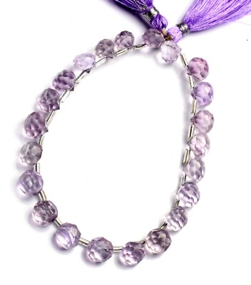 Natural Gem Amethyst Nugget Cut 8mm Onion Shape Beads 8'' Jewelry Supplies 70Cts.