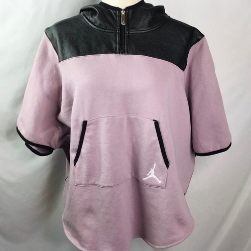 JORDAN Poncho Sweatshirt Youth XXL Hoodie Pull Over Cape Pocket Purple Black - Picture 2 of 16