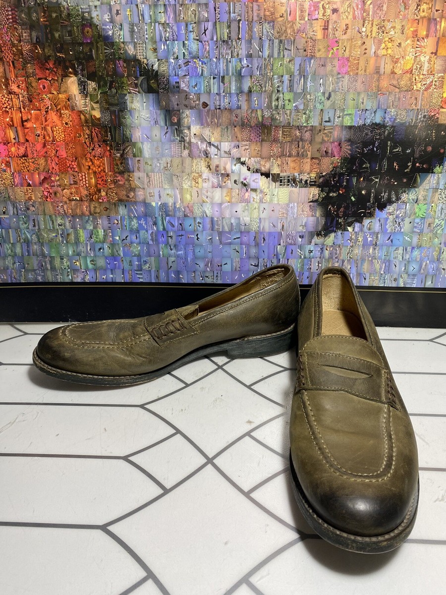 FRYE Greg Penny Brown Loafer Moccasin Leather Slip On DRESS  display picture 2