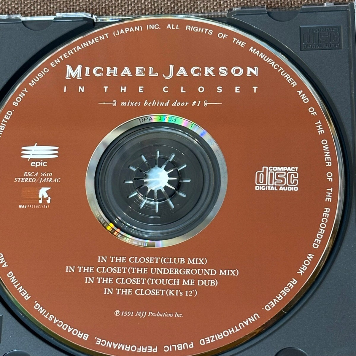 MICHAEL JACKSON In The Closet Mixes Behind Door #1 JAPAN CD