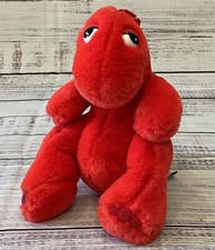 Vintage 1993 World Of Smile Dinosaur Plush Red Stuffed Animal RARE