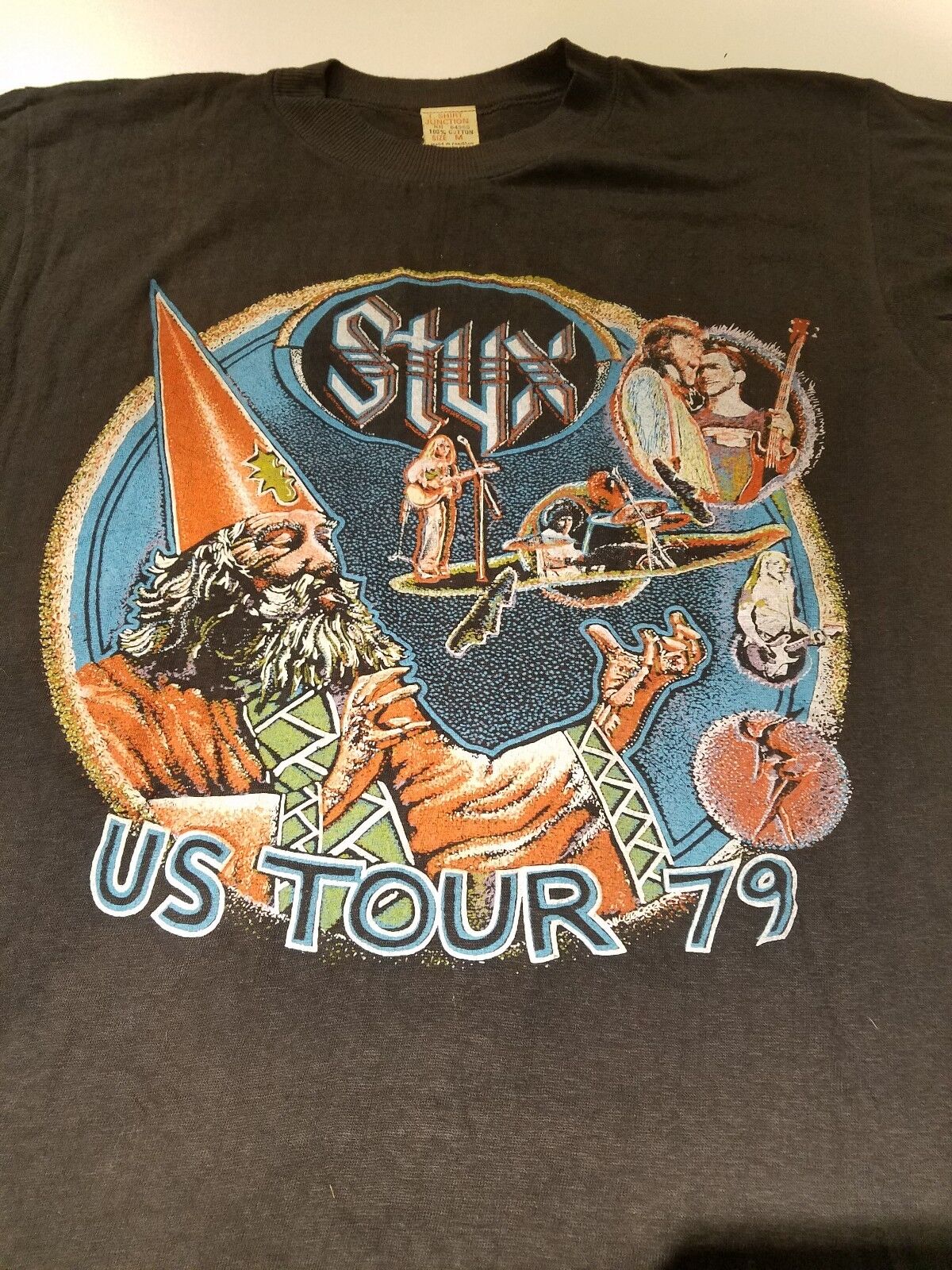 CLASSIC Vintage M 70s 79 Styx US Tour Rare rock band tee T shirt 2 side  graphic