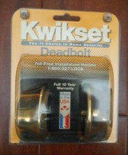 Kwikset 660 Single Cylinder Deadbolt Security in Polished Brass- NIP