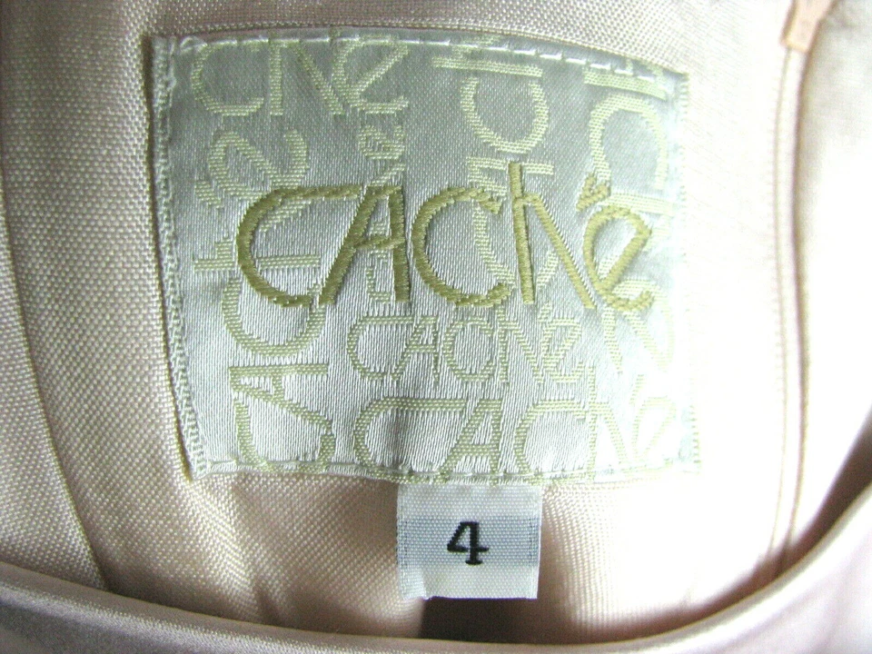 Cache Women's Size 2 Light Peach/Pink/Dusty Rose Gown and Matching Shawl/Scarf - Image 4 of 4