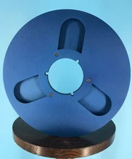 Burlington Recording 1/4" x 10.5" BASF BLUE Heavy Duty NAB Metal Reel Blue Box