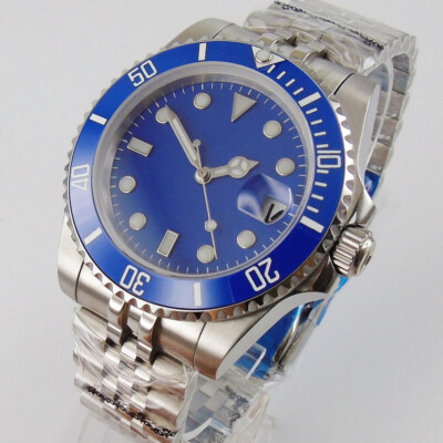 BLIGER 38mm Blue Dial Sapphire Glass Luminous Japan NH35 Men Watch Ceramic Bezel
