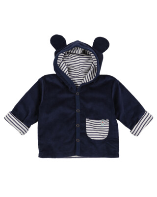 Lilly and Sid Jungen Jacke Wende blau Kordel und Streifen Optionen süße Funktionen