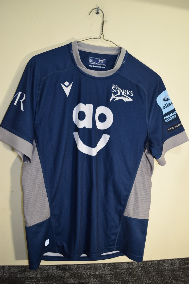 Macron SALE SHARKS UK Team 2023 2024 HOME SHIRT Rugby JERSEY MENS - Main Image
