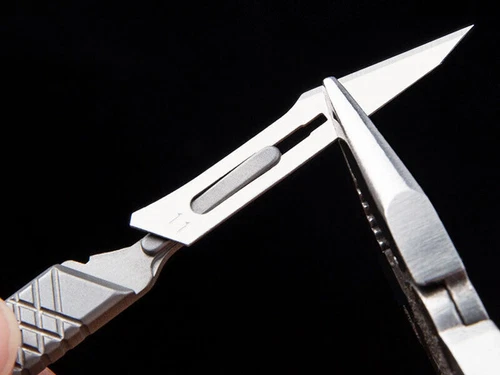 Titanium Utility Knife Scalpel Blade w Sheath Prybar Outdoor Survival EDC Tools - Picture 10 of 12