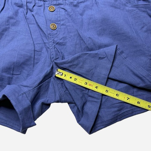 Maacie Maternity Shorts Size XL High Waist Button Detail Pockets Blue NEW - Picture 5 of 8
