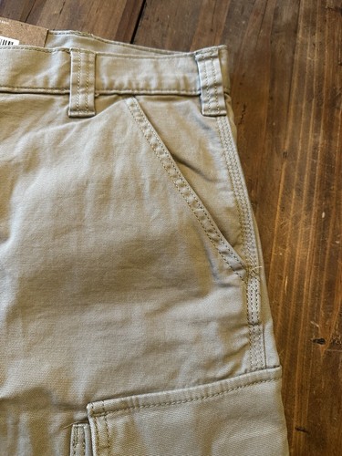 New CARHARTT Size 42 Rugged Flex Relaxed Fit Rigby Utility CARGO Khaki Shorts - Picture 5 of 17