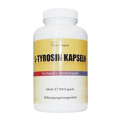 PRONATURAL L-Tyrosine 200 Kapseln 500mg L-Tyrosin Aminosäure Anti Stress Deutsche Qualität