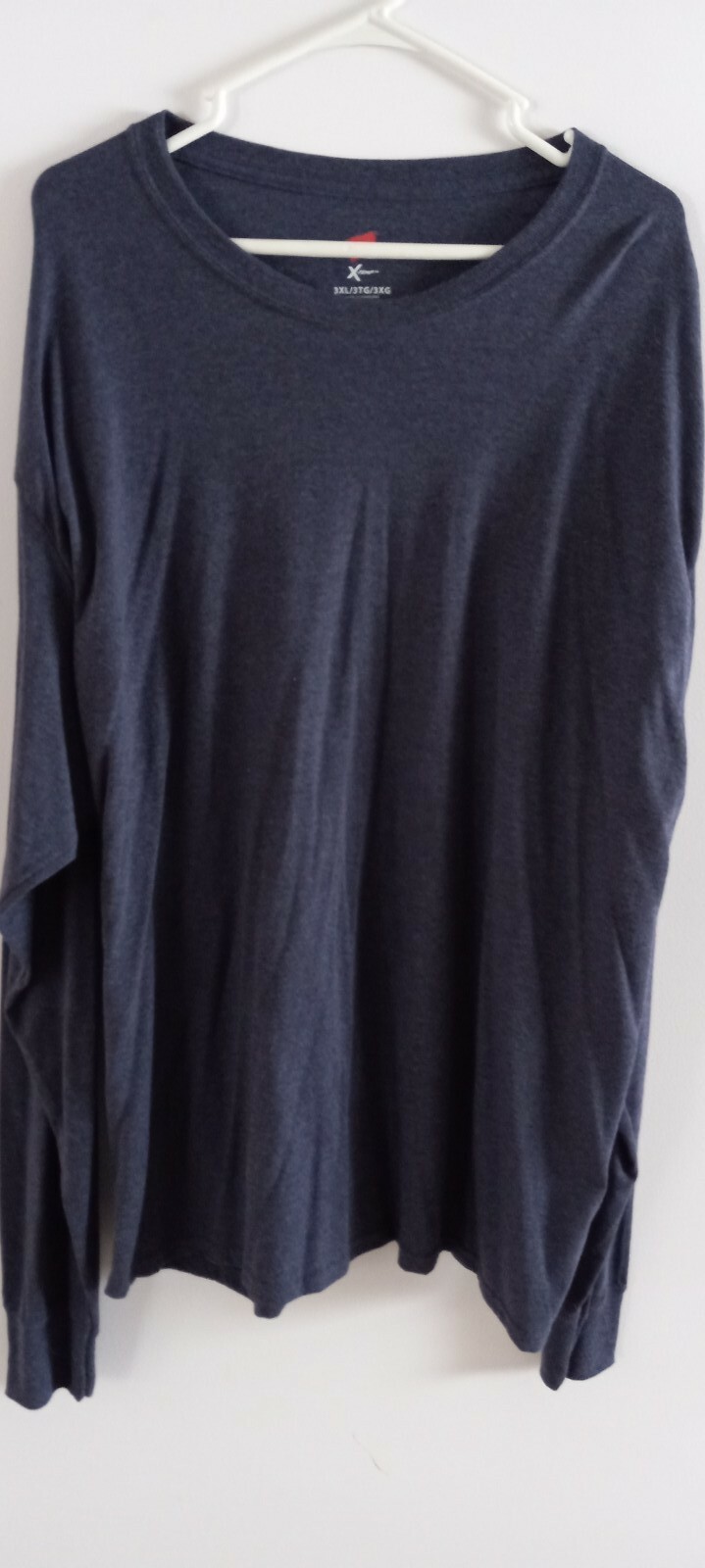 S Size 3xl Hanes X Temp Long Sleeve Cotton Denim Blue Shirt