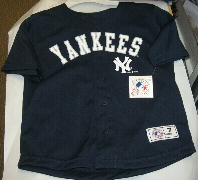 NEW YORK YANKEES NAVY TODDLER/YOUTH SHIRT SIZE 7 NEW NWT eBay