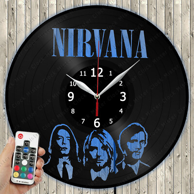 LED Clock Nirvana LED Light Vinyl Record Wall Clock LED Wall Clock 4031