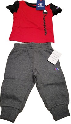 Clothing Grey Champion Set NWT Champion Infant Boys Gray/Red Logo