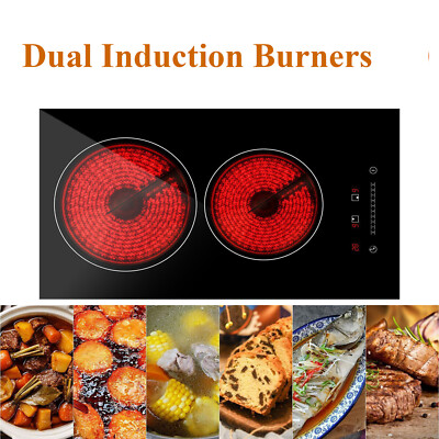 Double Induction Cooktop Burner, 1900w 2 Induction Burner with 9 Power Setting