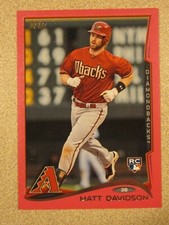 2014 TOPPS SERIES 1 #199 MATT DAVIDSON MOTHERS DAY PINK DIAMONDBACKS 32/50 RC