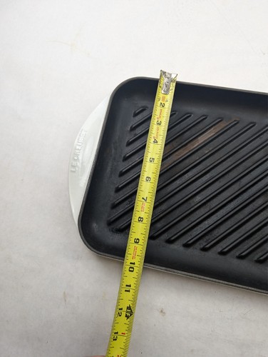 Le Creuset Cast Iron Griddle Grill Pan #40 Matte France 18.5" x 10" Rectangle - Picture 7 of 7