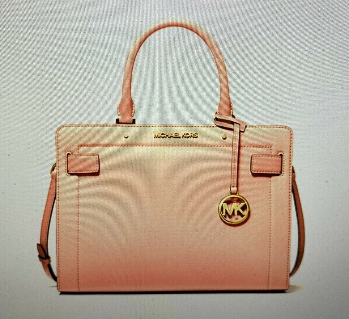 MICHAEL KORS NEW with TAG Rayne Medium Saffiano Leather Satchel in POWDER  BLUSH