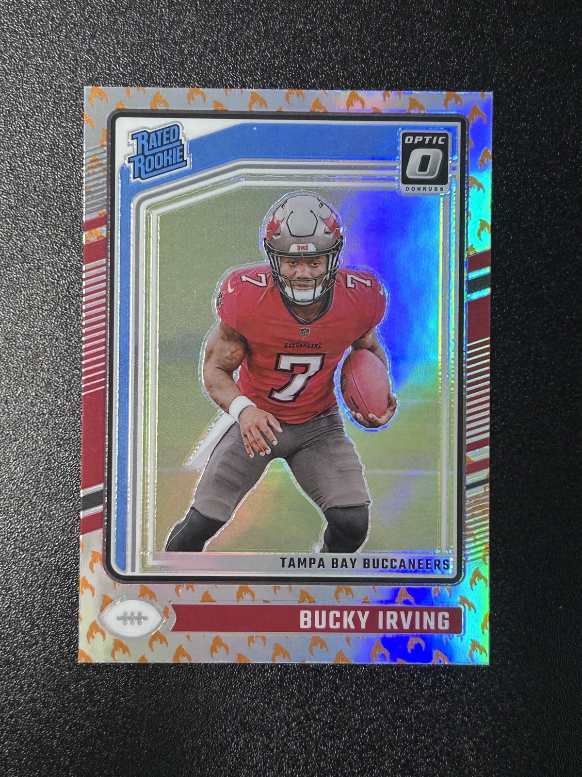 2024 Panini Donruss Optic Prizm Bucky Irving Fire Refractor #216