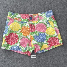 Lilly Pulitzer Shorts Womens 0 Callahan Minnie Zinny Print Cotton Floral Bright