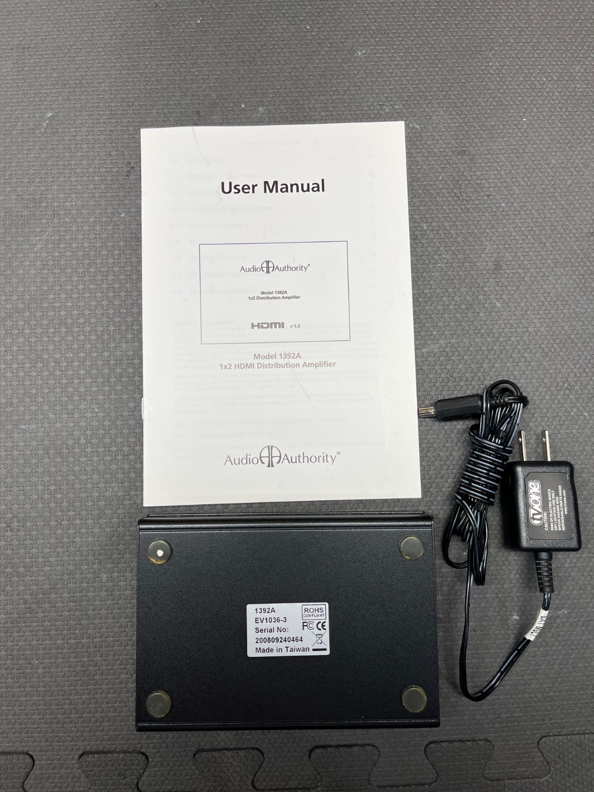 Audio Authority Model 1392a 1x2 Distribution Amplifier HDMI V1.3 w/orig manual