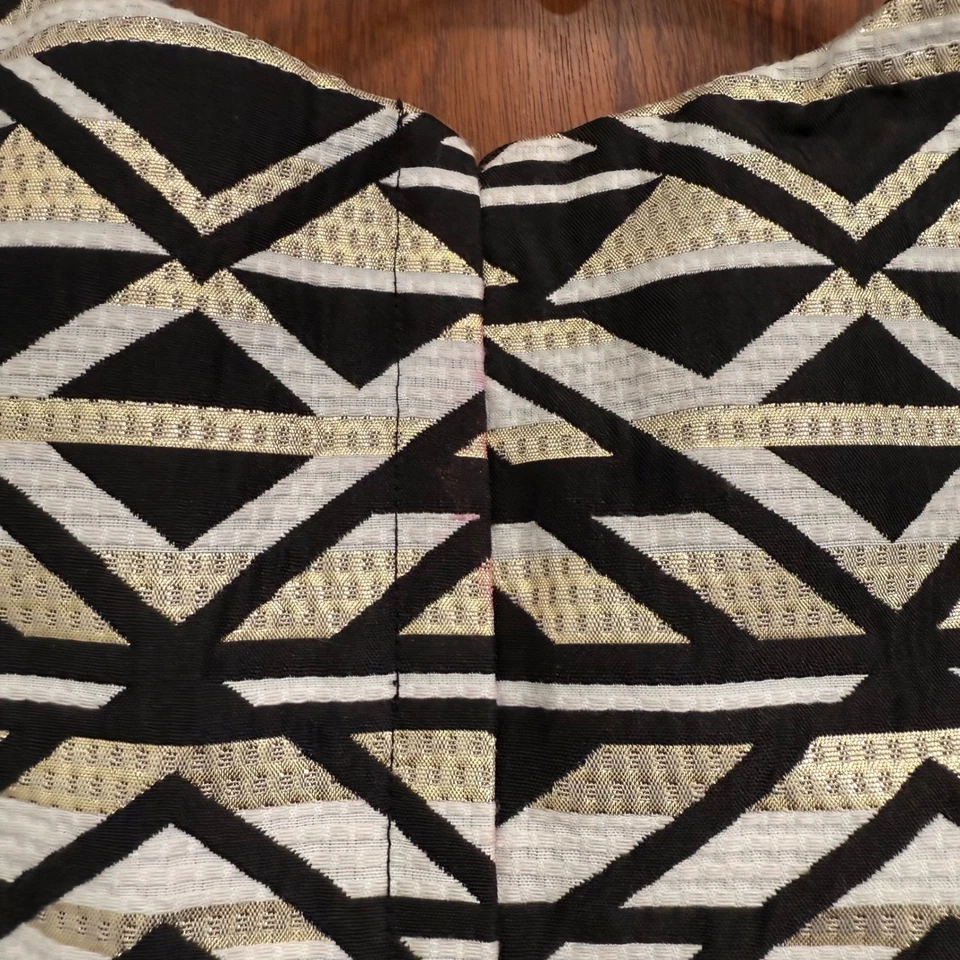 Vestido Crazy 8 Niñas Talla 6 Negro Dorado Blanco Geométrico Fiesta Vacaciones Foto 4 de 4