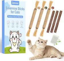 7 Pack Silvervine Sticks for Cats, Natural Chew Toy for Indoor Cat Kitten
