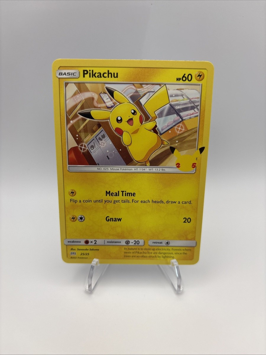 mcdonalds promo pokemon cards 2021 Pokemon TCG Pikachu 2021 McDonalds Promo Card 25/25 25th Anniversary Mint!