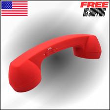 Retro Phone Handset with Wireless Bluetooth USB Handsets Radiation Proof Red