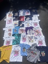 Kids Vintage Lot of 29 Skateboard Barbie Taz Aladdin  T-Shirts Cartoon 80s 90s