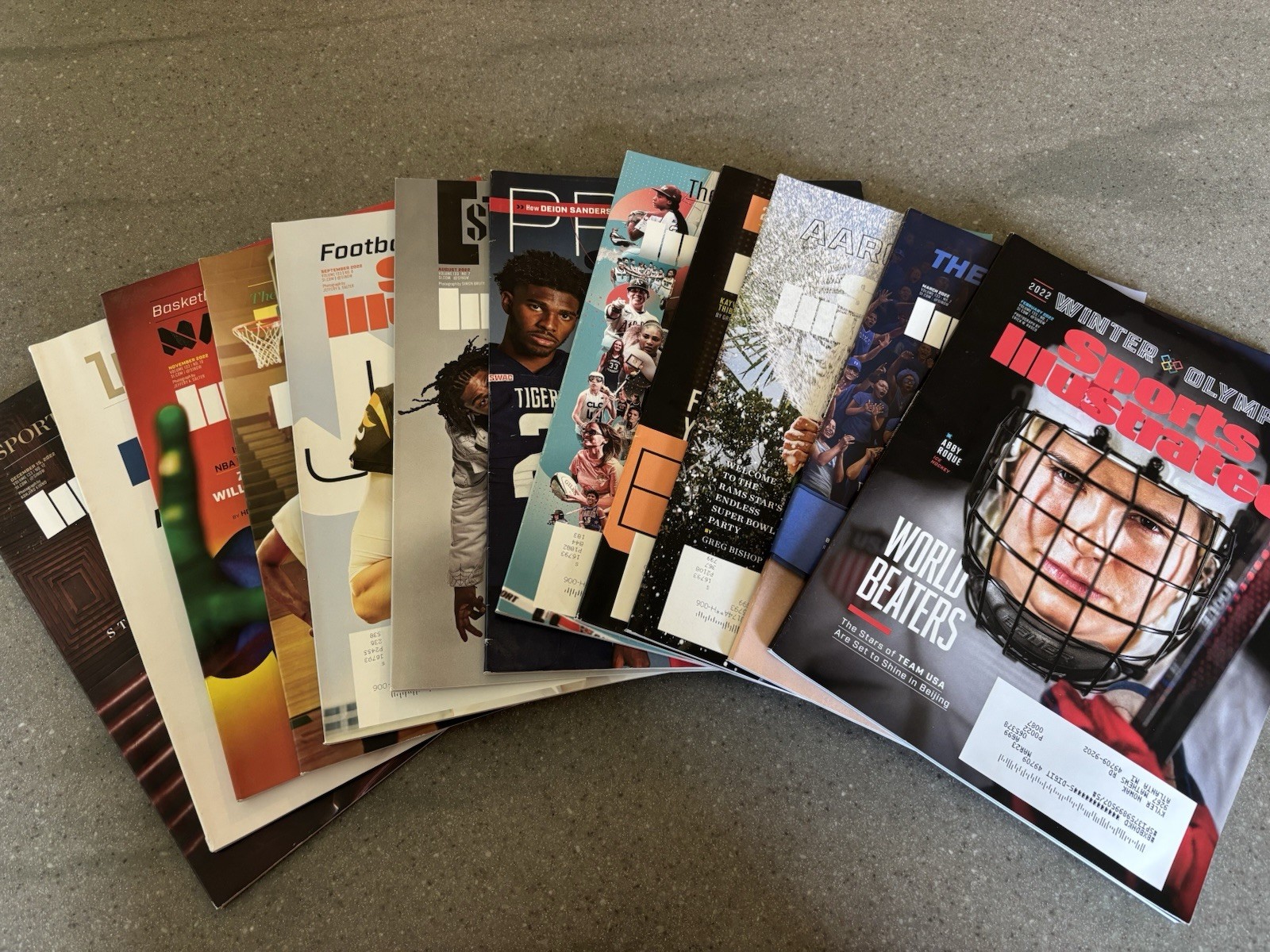 Sports Illustrated 2022 Magazine Lot of 12