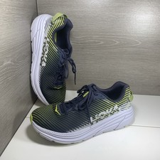 Hoka One One Rincon 2 Mens Size 8.5 Gray Yellow Athletic Running Shoes Sneakers Hoka One One Mens Rincon 2 Running Shoes Gray Yellow Stripe  main image 4
