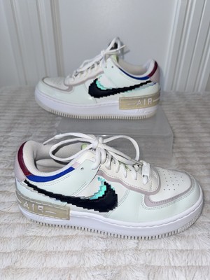NIKE Air Force 1 Shadow SE 'Pixel Swoosh - Barely Green Women Size 8
