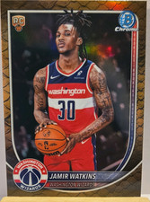 2025 bowman chrome jamir watkins rookie washington wizards #30 basketball nba