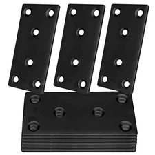 20PCS Black Flat Mending Plates, 3-1/8” Stainless Steel Straight Mending J