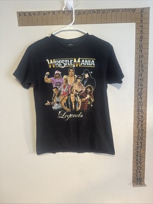 WWE Legends Shirt Sz S Wrestlemania Stone Cold Ric Flair Undertaker Macho Man