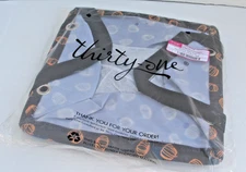 Thirty One Square Utility Tote Halloween SKETCHED PUMPKINS  NEW
