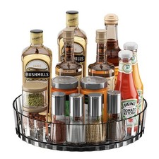 Light luxury rotating storage rack, transparent kitchen turntable