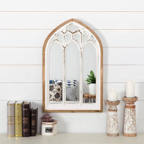 Arch Window Wall Mirror Farmhouse Cathedral Mirror Wall Decor 25.2"L x 16.1"W - Picture 3 of 7