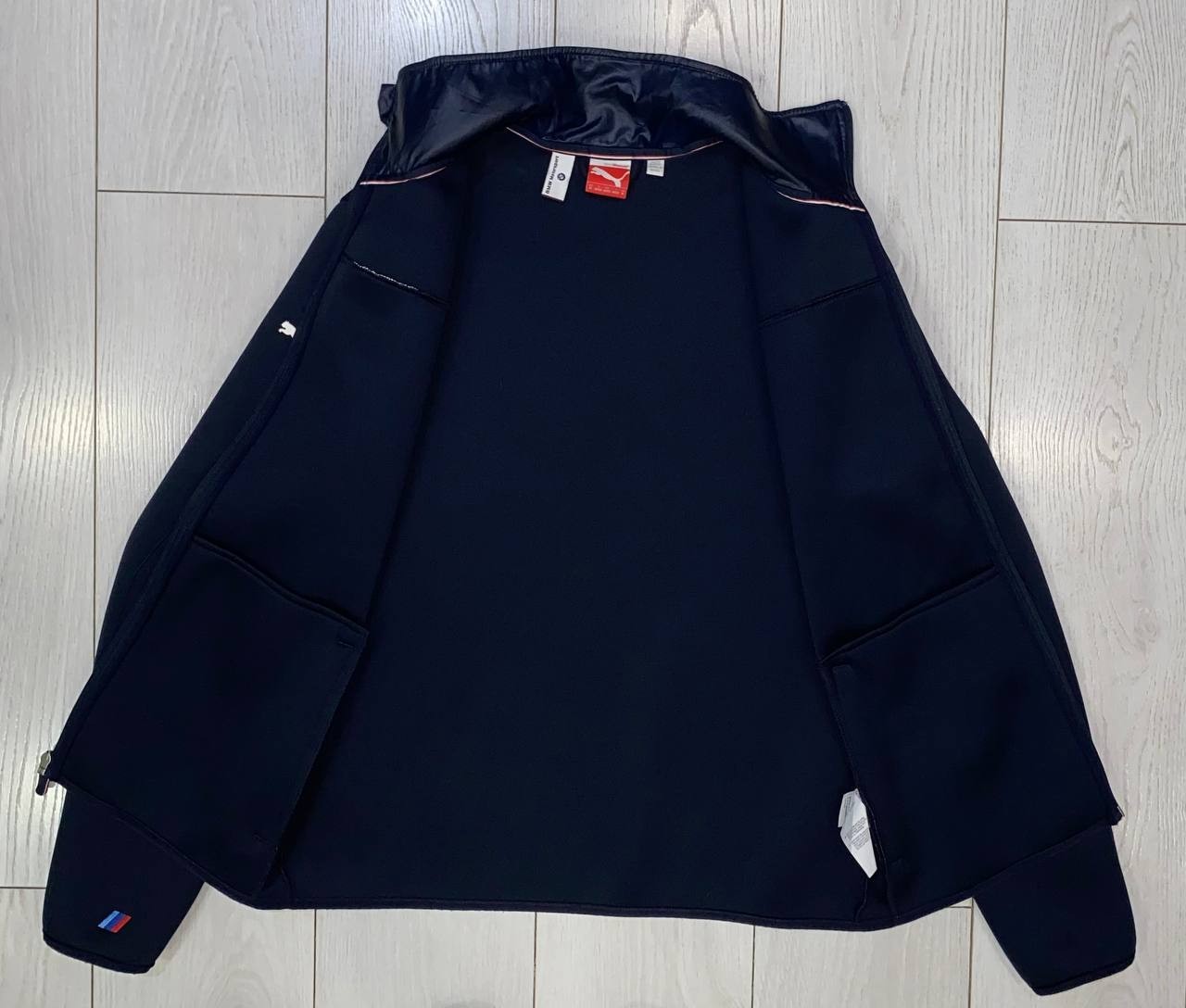 BMW Motorsports Puma Full Zip Track Men's Sport Racing Jacket Size M Blue image 10